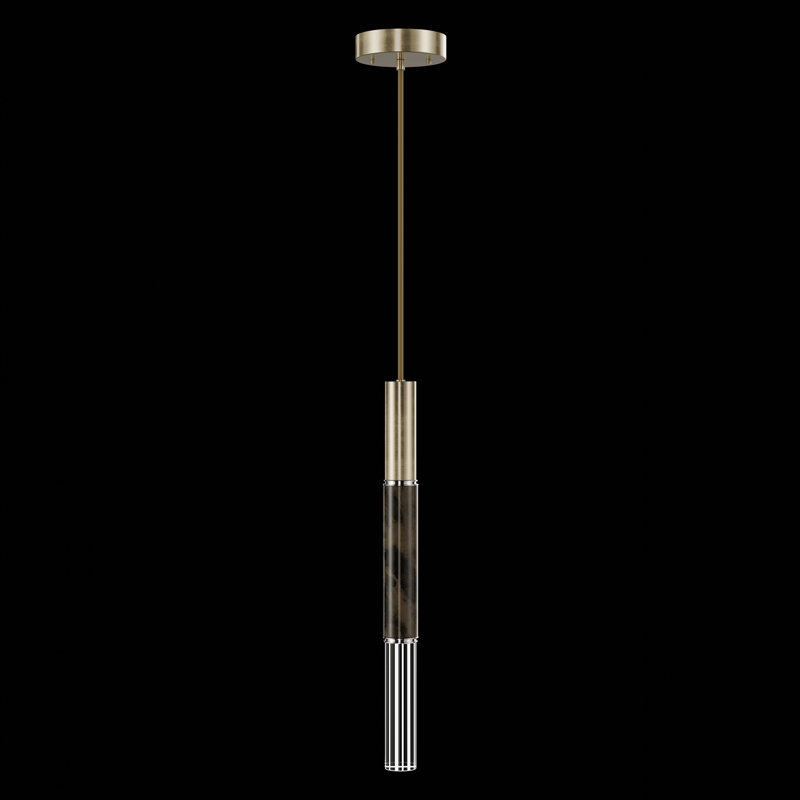 Luminaire suspendu rond l 6,5 po Antonia, Doré