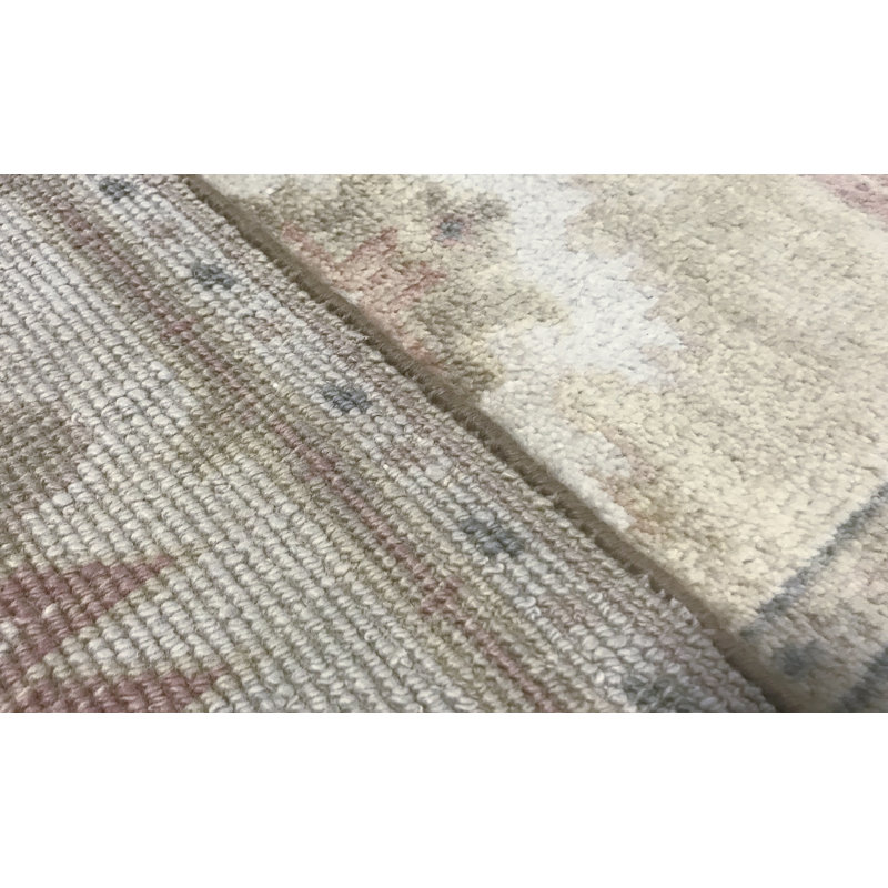 Hand-Knotted High-Quality Gold and Ivory Area Rug
