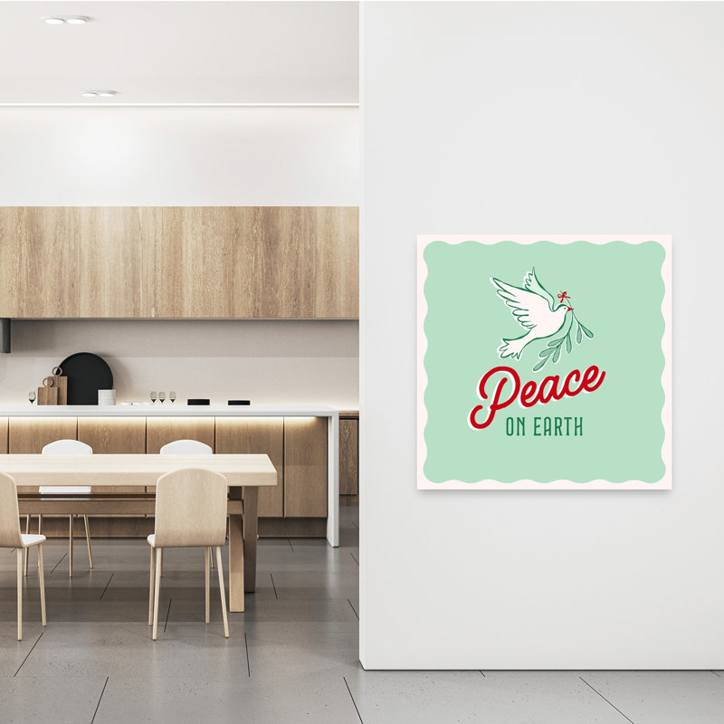 «Peaceful Dove On Earth», impression d'art rétro rétro tranquille, H 48 po x l 48 po