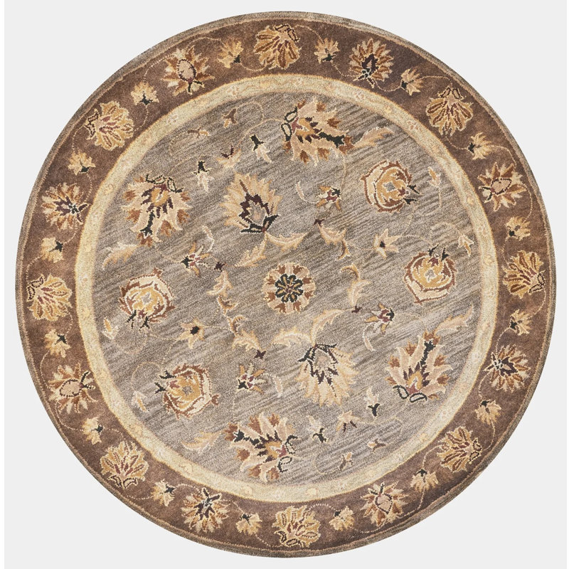 Tapis gris / moka Blarwood, Rond 5 pi 6 po