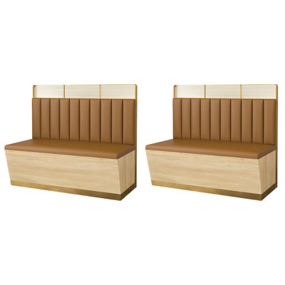 Banc rembourré en similicuir haut de gamme