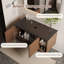 Meuble-lavabo simple 36 po avec plateau en pierre frittée, meuble-lavabo flottant en bois sans lavabo inclus-126518529