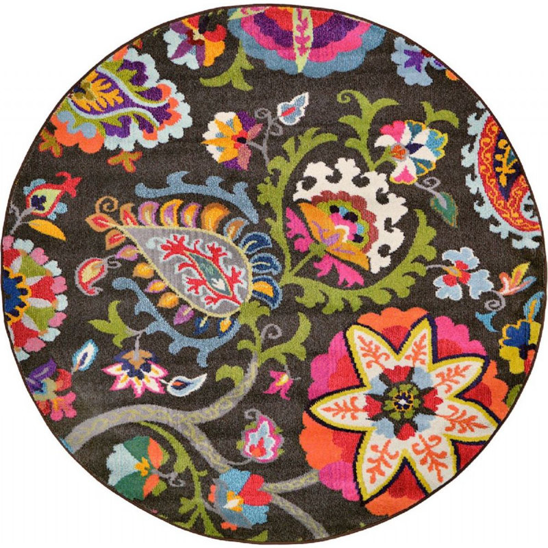 Abstract Indoor Rug, Round 8'