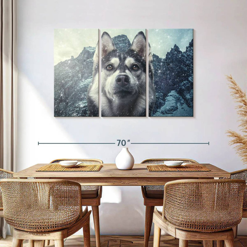 Brampt Winter Siberian Husky, 36" H x 57" W