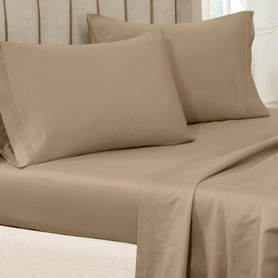 Ensemble de taies d'oreiller de couleur unie en coton égyptien certifié 650 fils Aldin