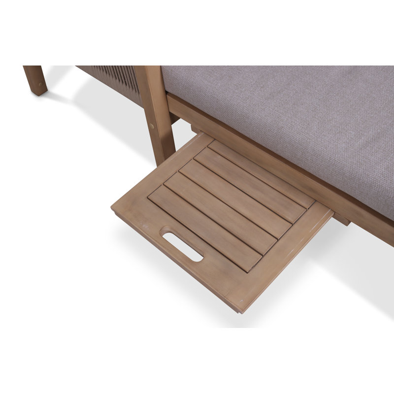 FSC 1 Roma Sunlounger with Left/Right side pullout side table