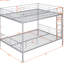 Lit double au-dessus d'un lit superposé en argent - Finition de conception contemporaine en fer pour un attrait sécuritaire avec des garde-corps peu encombrants et une architecture rapide à assembler-2105074654-2105074641