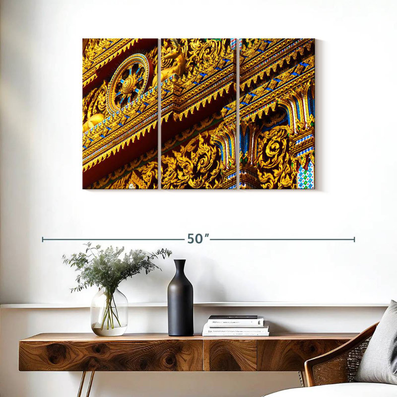 Ornate Thai Temple, 24" H x 38" W
