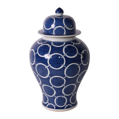 Porcelaine 18 po Indigo Blue Circle