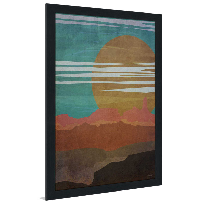 «Mountain Nights», reproduction de peinture acrylique sur toile, H 27,5 po x l 21,5 po x P 0,75 po, Cadre espresso