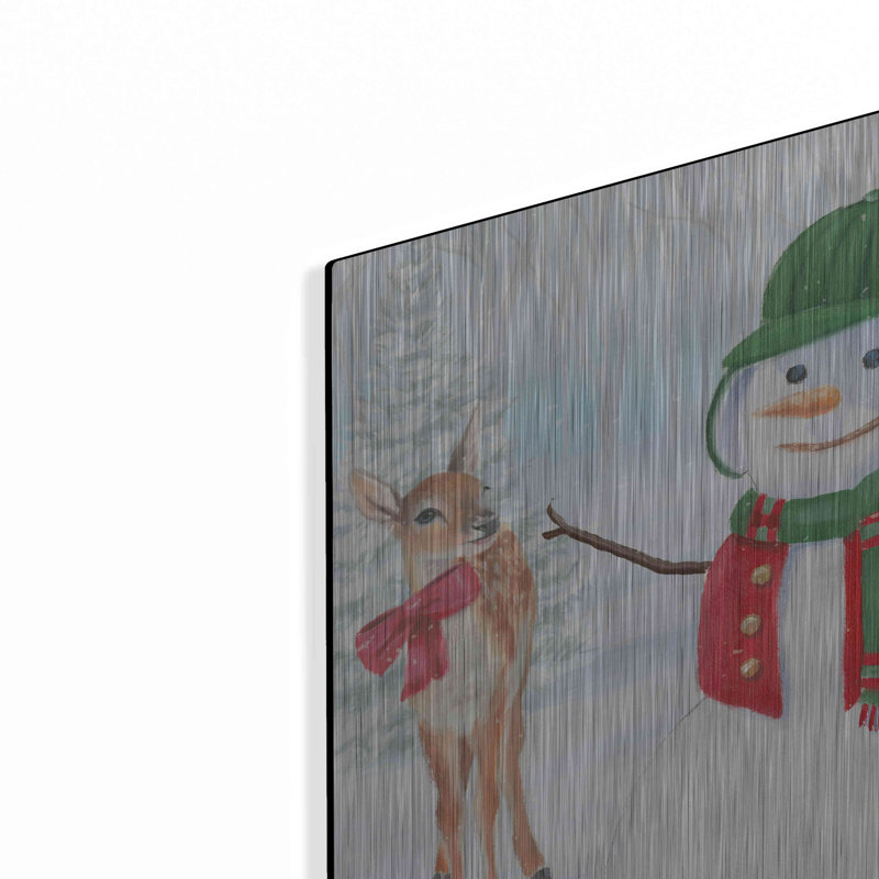 Red Barrel Studio® «Dressed for Christmas I Crop» par James Wiens, art mural en métal, H 12 po x l 12 po