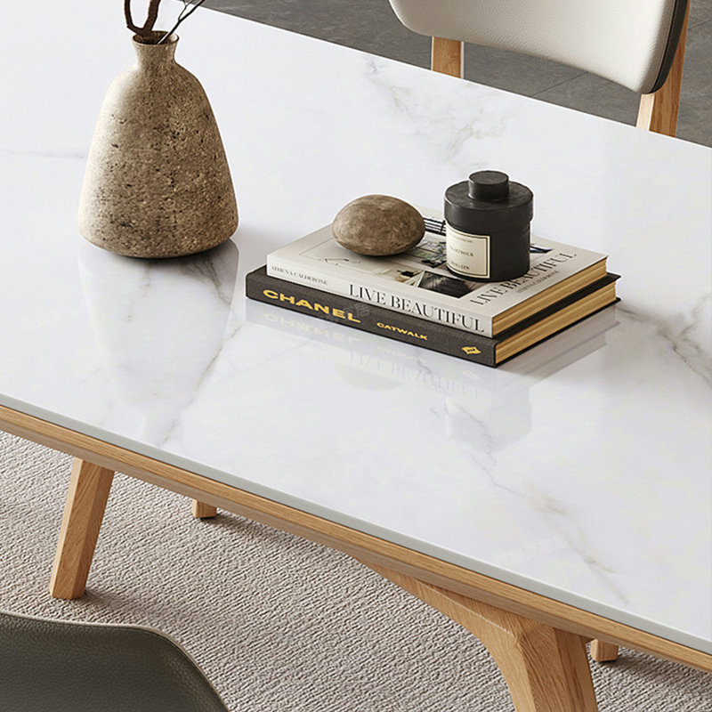 Ensemble de table et chaises Legant White Ash, H 29,92 po x L 70,86 po x l 35,43 po