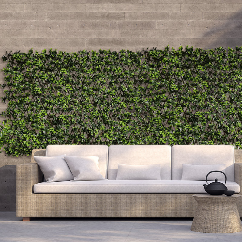 1.3m H x 2.8m W Faux Hedge Artificial Ivy Privacy Fence Panel