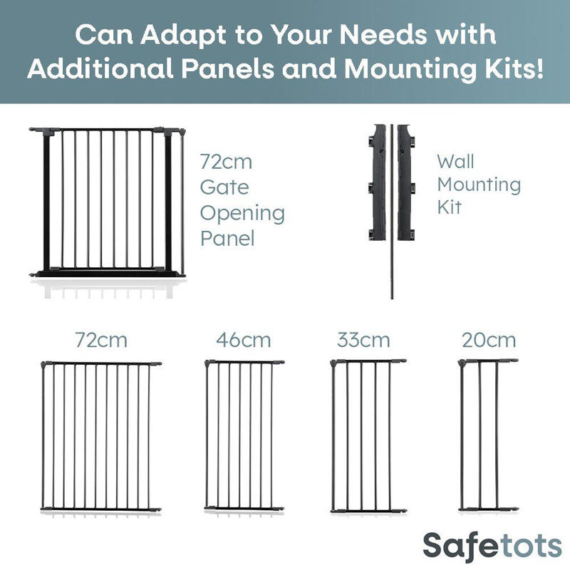 Spyros 70cm H Metal Folding Room Divider, 70cm H x 226cm W x 1.5cm D, Black