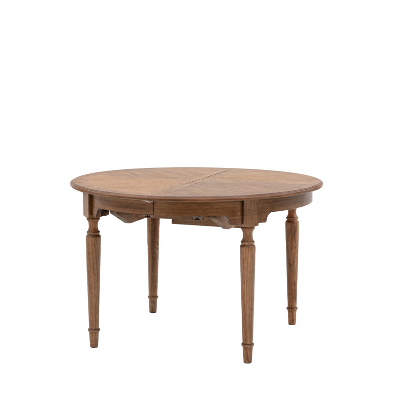 Cesaire Ash Round Dining Table, Dark Brown