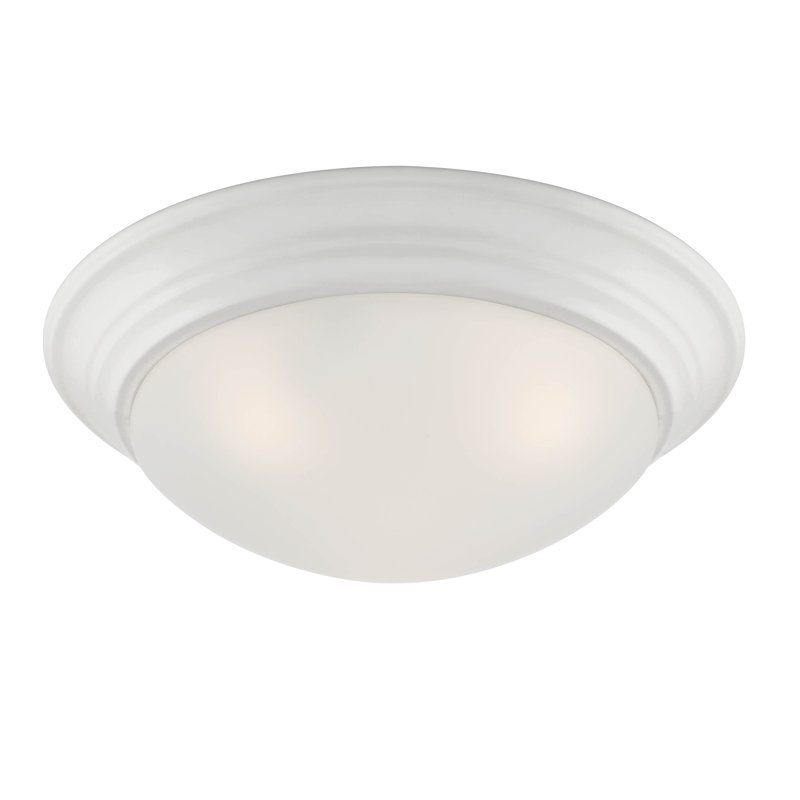 Jennesa Glass Flush Mount, Matte White