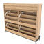Armoire à chaussures rustique en bois à chevrons avec tiroirs rabattables, rangement compact et élégant-1995664334