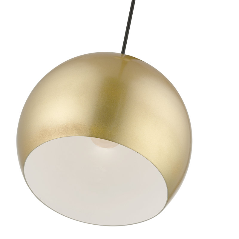 Luminaire suspendu 1 lumière Marmolejo, Or doux