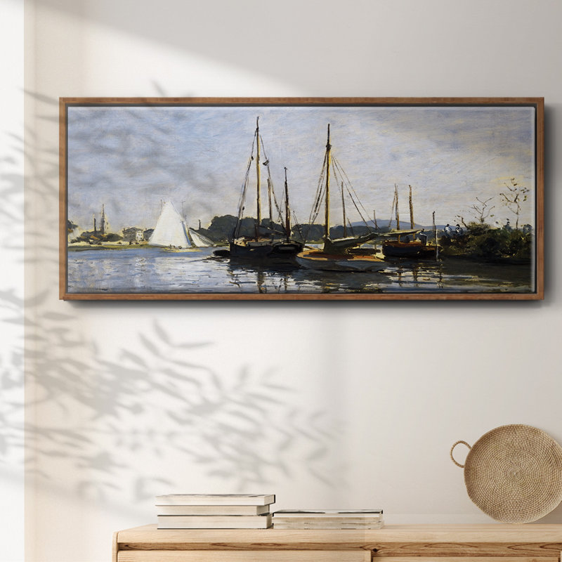Bateaux de plaisance, 1872 - Toile encadrée, H 20 po x l 50 po