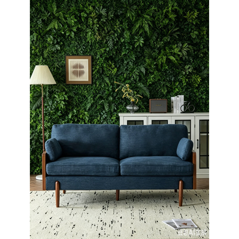 Canapé Mid-Century moderne - bleu marine, Marine