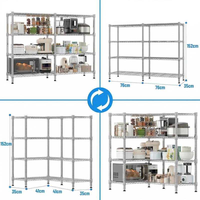 Yelena 152cm W Metal Shelving Unit