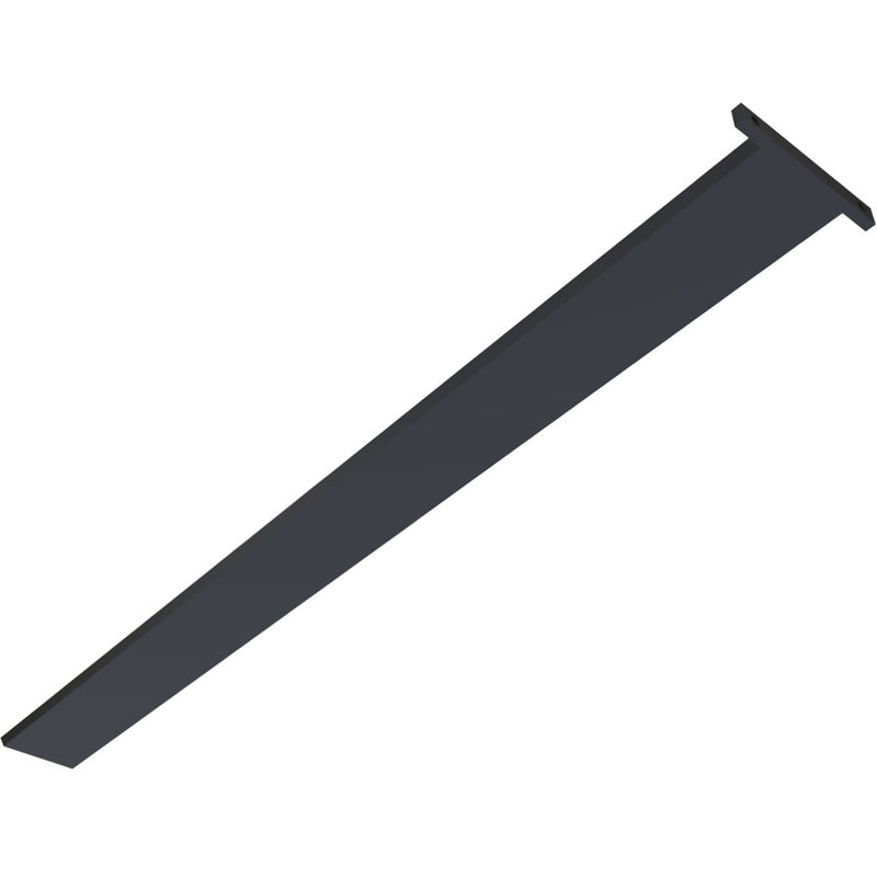 Support de comptoir en acier robuste avec bride, H 32 po x l 0,5 po x P 2,5 po