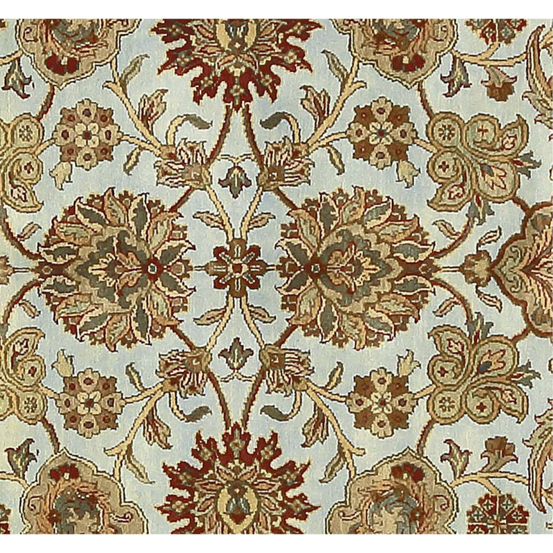 Wool Oriental Area Rug in Light Blue/Green/Beige