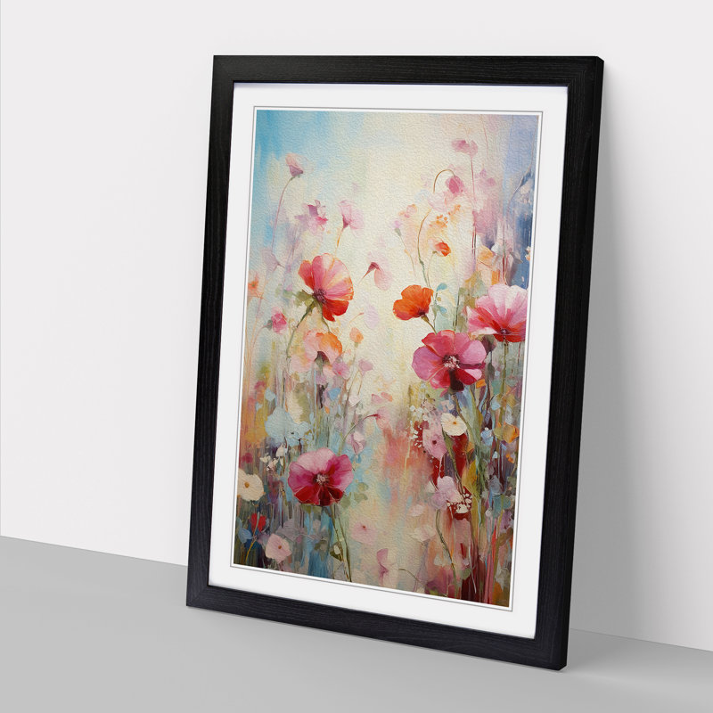 Single Picture Frame Print on Wood, 46cm H x 34cm W, Black Framed