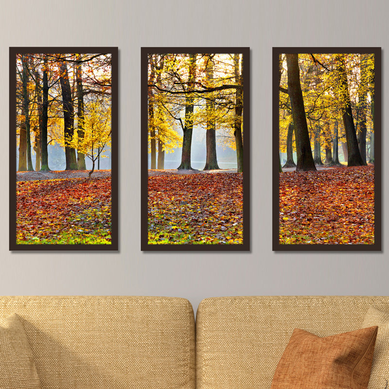 Forest Path - ensemble de 3 reproductions de photos sur acrylique, H 25,5 po x l 40,5 po x P 1 po