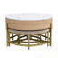 Table basse ronde à plateau relevable avec rangement et 3 repose-pieds-1485298313