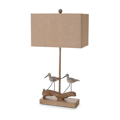 Araia (ensemble de) deux lampes de table brun 30 po avec abat-jour brun