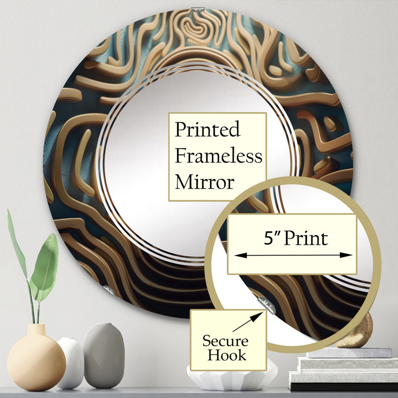 Miroir mural Sebastianne, 24 po x 24 po