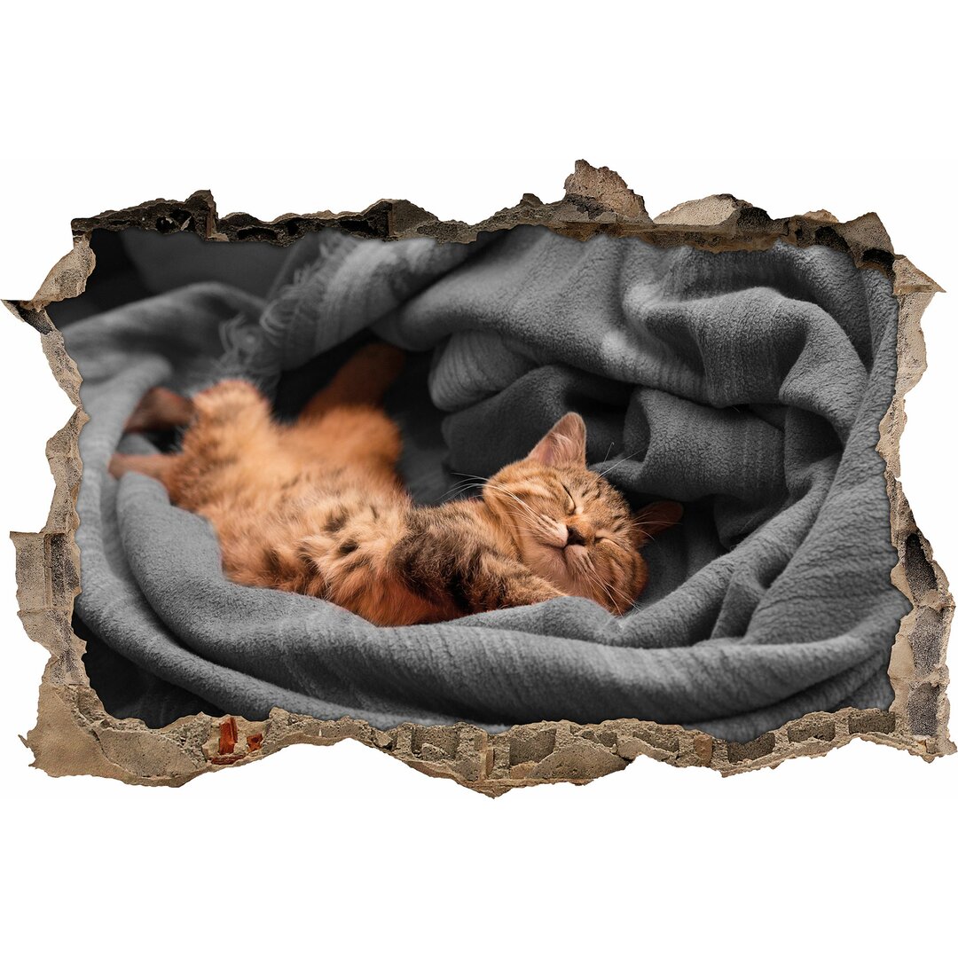 Magische schlafende Katze Wandsticker