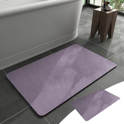 un tapis de salle de bain a tapis, un absorbant à séchage rapide anti-dérapant Diatom Mud, lavable pour un tapis de salle de bain sous la porte, devant la baignoire, la salle de douche, le lavabo
