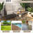 Stylish Wicker Outdoor Patio Loveseat with Table-1816579440