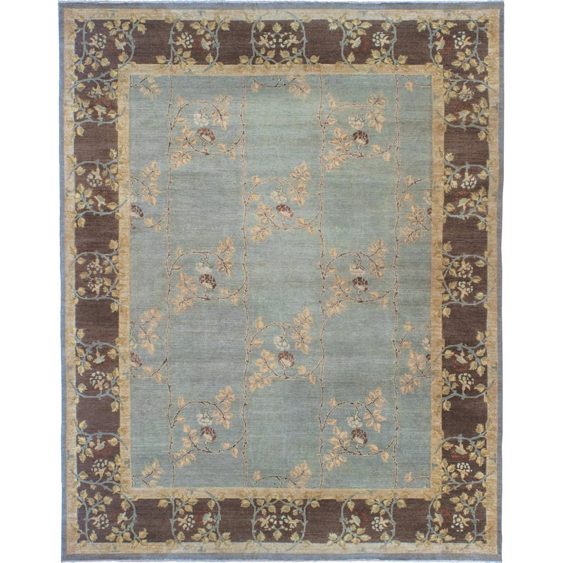 Chobi Wool Floral Area Rug, Rectangle 4' x 6'