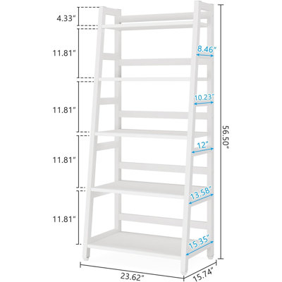 Ladder Bookcase 5-Tier Bookshelf