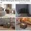 WOWMAX Pouf Ottoman Foot Stools Modern Ottoman Cube, For Living Room Bed Room-1085993309