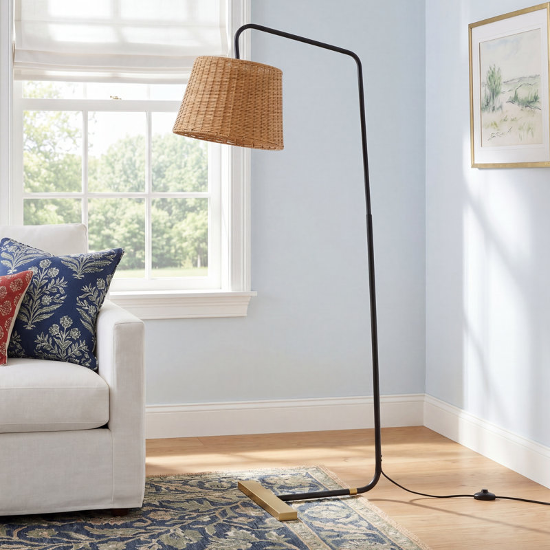 Belton 61'' Black Arched Floor Lamp