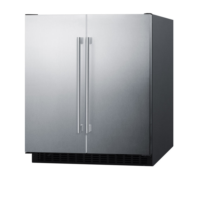 Summit Appliance 5.4 Cubic Feet Convertible Mini Fridge with Freezer, Stainless Steel