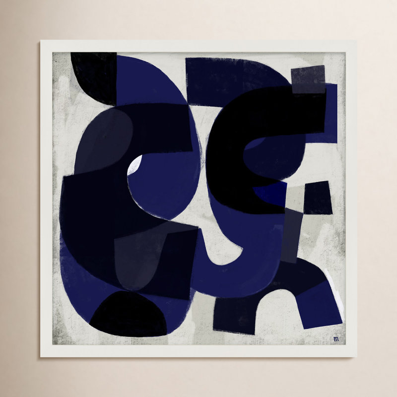 «Kind of Blue» par Phillips, art mural encadré, Papier avec cadre blanc, H 24 po x l 24 po x P 1,25 po