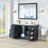 Gazsi 60" W Solid and Manufactured Wood Double Bathroom Vanity with Engineered Stone Top-539707980
