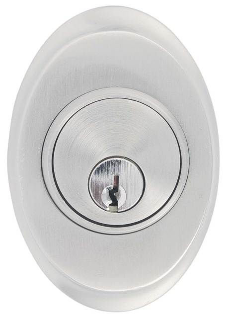 Saratoga Single Cylinder Deadbolt For 1-3/8" To 2-1/8" Door French Antique Brass Finish, Satin Nickel