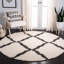Tapis en polypropylène ivoire / gris foncé Alonnah-1370975328