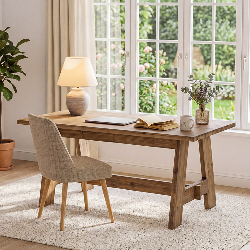 Solid Wood Executive Desk
