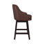 Tabouret pivotant à hauteur de comptoir Gehrman H 26 po avec structure en bois massif-1696062246