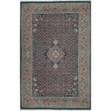 Wool Oriental Area Rug in Red/Blue/Black