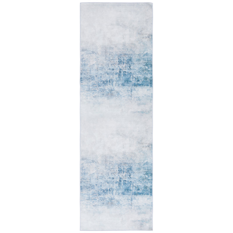 Bennita 833 Area Rug In Gray/ Blue, Runner 2'6" x 8'