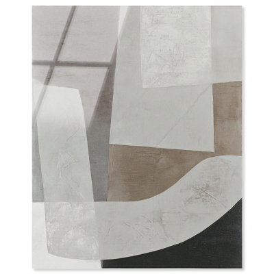 Décoration murale abstraite à imprimé acrylique Shades of Grey I par Art Remedy, prête à être suspendue, 30 x 36