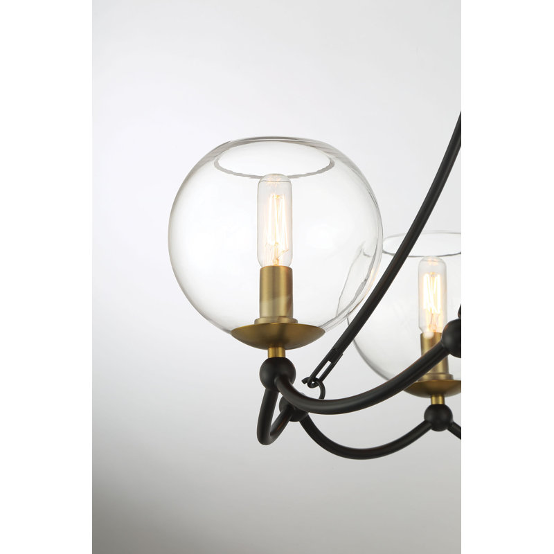 Lustre classique à 4 lumières avec abat-jour Merton